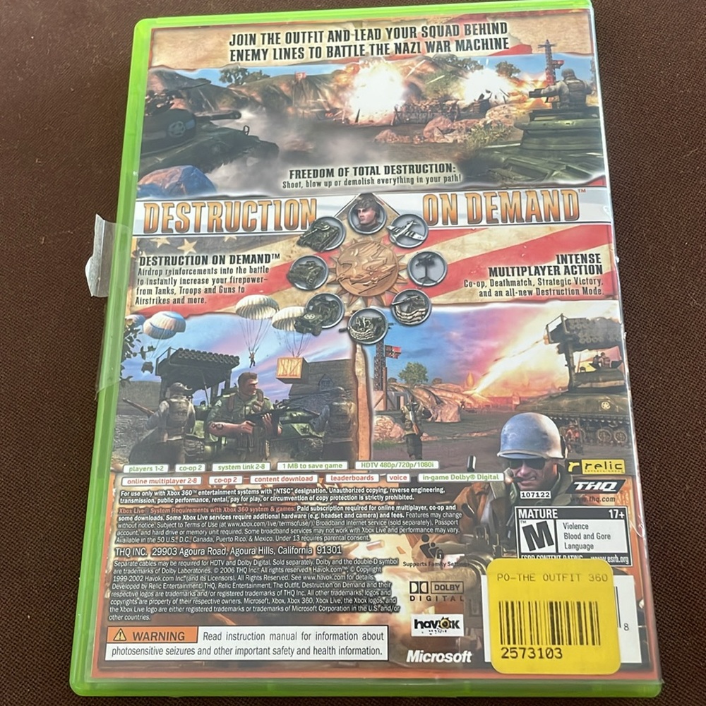 Xbox 360 The Outfit Tactical Action Shooter Game - Picture 3 of 10